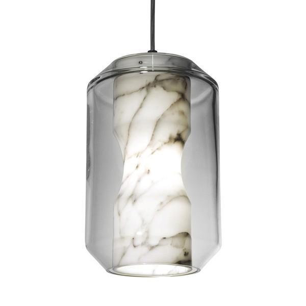 Lee Broom Pendel i Carrara Marmor & Krystal - Eksklusiv Belysning